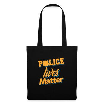 Police Lives Matter Awesome Retro T-Shirt Present - Tote Bag - black - Front