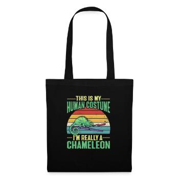 Herpétologiste des reptiles lézards caméléons - Sac en tissu - noir - Devant