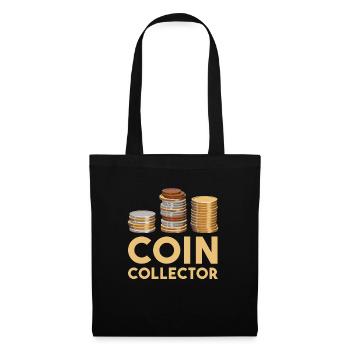 Numismatique Pièce de monnaie Cadeau de collection - Sac en tissu - noir - Devant