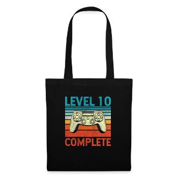 Level 10 Complete - Stoffbeutel - Schwarz - Vorne