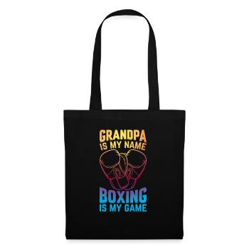 Boxe Grand-père est mon nom La boxe est mon jeu - Sac en tissu - noir - Devant