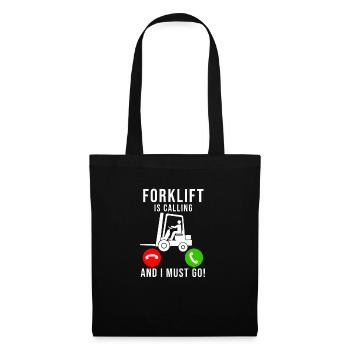 Conducteur de chariot élévateur à fourche Cadeau de chariot élévateur - Sac en tissu - noir - Devant