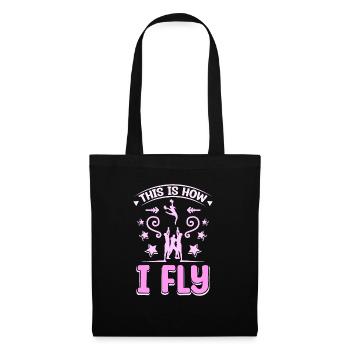 This is how I fly cheer girl - Stoffbeutel - Schwarz - Vorne