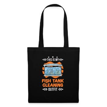 Fish Tank Cleaning Outfit Aquarium Aquarianer - Stoffbeutel - Schwarz - Vorne