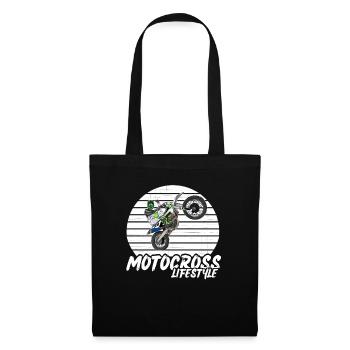 Motocross / Enduro / Freestyle mx / Dirtbike retro - Tote Bag - black - Front