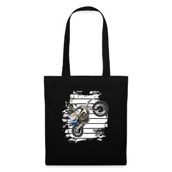 Motocross / Enduro / Freestyle mx / Dirtbike retro - Tote Bag - black - Front