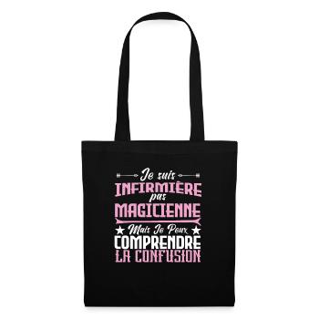 humour je suis infirmière pas magicienne - Sac en tissu - noir - Devant
