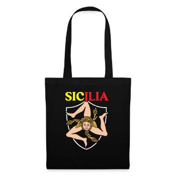 Sicily flag Sicily Palermo Italy - Tote Bag - black - Front