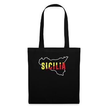 Sicily flag Sicily Palermo Italy - Tote Bag - black - Front