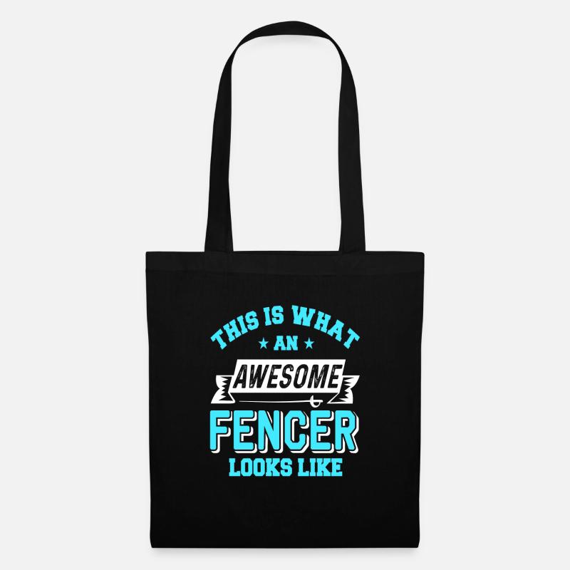 This Is What An Awesome Fencer Looks Like Retro - Stoffbeutel - Schwarz