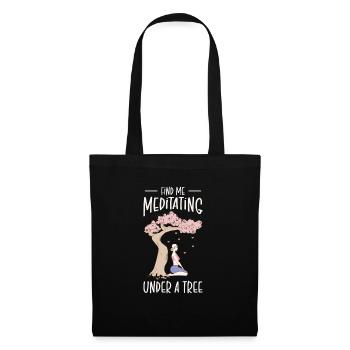 Serenity Meditating Nature Fan Spiritual Yoga - Tote Bag - black - Front