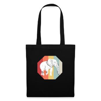 Cadeau d’éléphant pour Proboscis Africa Wilderness Zoo - Sac en tissu - noir - Devant