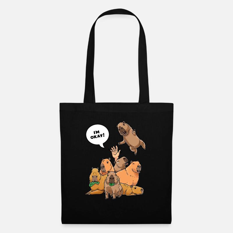 Capybara Funny Rodent Capybara Capybara - Tote Bag - black