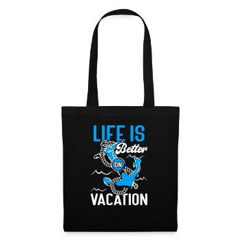 Croisière Croisière Vacances Mer - Sac en tissu - noir - Devant