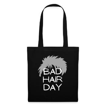 bad hair day haare spruch geschenk idee - Stoffbeutel - Schwarz - Vorne