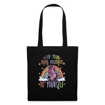 Licorne Zombie Toxic Positivity Misanthropes - Sac en tissu - noir - Devant