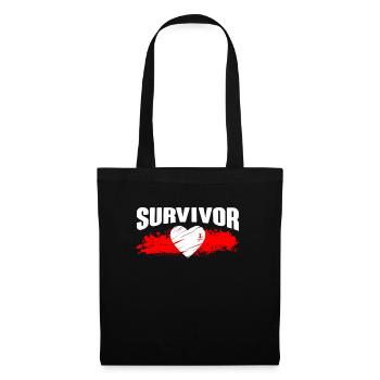 Cadeau de chirurgie à cœur ouvert - Sac en tissu - noir - Devant