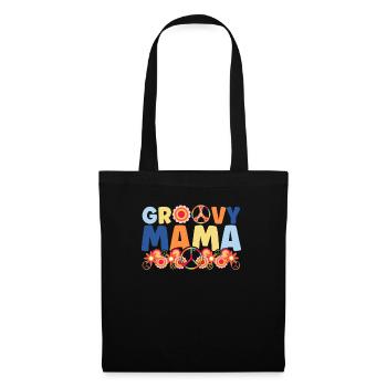 groovy mom expectant mom family gift - Tote Bag - black - Front