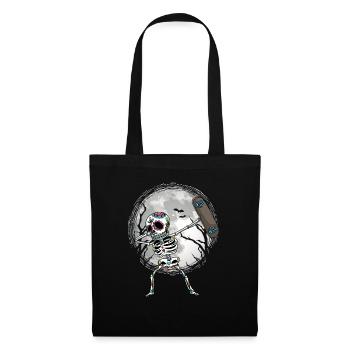 Skeleton Skateboard Halloween Skater - Sac en tissu - noir - Devant