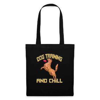 Dog Training And Chill Retro Funny Dog Trainer - Tote Bag - black - Front