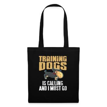 Training Dogs Is Calling & I Must Go Retro Funny - Tote Bag - black - Front