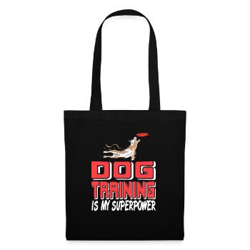 L’éducation canine est mon superpouvoir Cool Retro Designs - Sac en tissu - noir - Devant