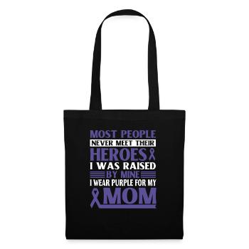 Domestic Violence Ribbon Domestic Violence Mom - Tote Bag - black - Front