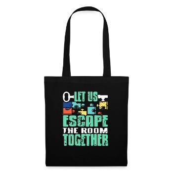 Let Us Escape The Room Together Retro Vintage - Tote Bag - black - Front