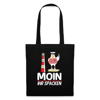 Moin Ihr Spacken Möwe Norddeutsch Plattdeutscher - Sac en tissu - noir - Devant