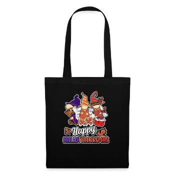 Hallothanksmas Trois Gnomes Halloween Noël - Sac en tissu - noir - Devant