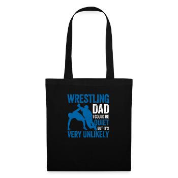 Lustiger Vatertag Wrestler Daddy Wrestle Fan - Stoffbeutel - Schwarz - Vorne
