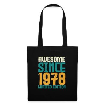 Awesome seit 1978 limitierte Auflage. - Stoffbeutel - Schwarz - Vorne