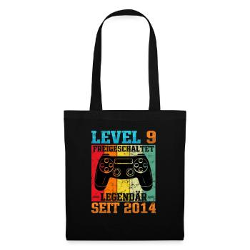 Gaming Geburtstag 2014 Level 9 - Stoffbeutel - Schwarz - Vorne