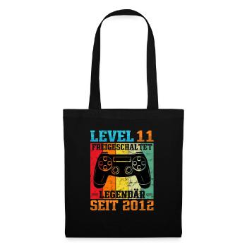 Gaming Geburtstag 2012 Level 11 - Stoffbeutel - Schwarz - Vorne