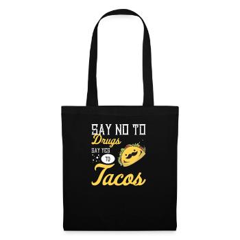 Taco Mexikanische Essen Mexico Tortilla Burrito - Stoffbeutel - Schwarz - Vorne
