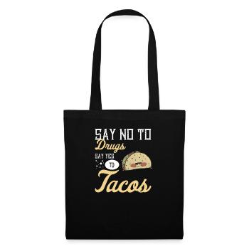 Taco Mexikanische Essen Mexico Tortilla Burrito - Stoffbeutel - Schwarz - Vorne