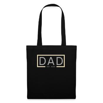 Dad 2022 Werdender Papa Vatertag Vater - Stoffbeutel - Schwarz - Vorne