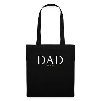 Papa 2023 Papa en devenir-fête des pères Papa - Sac en tissu - noir - Devant