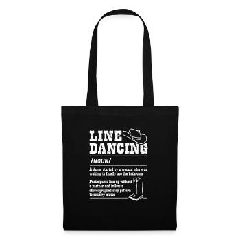 Line Dancing Cowboy Texas Line Dance Cadeau - Sac en tissu - noir - Devant