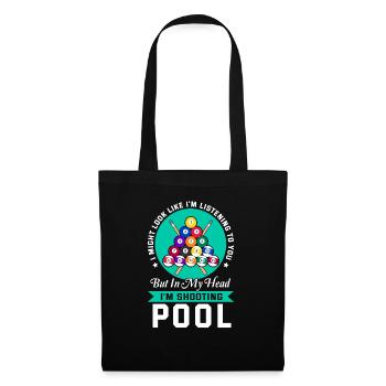 Snooker Pool Billard - Stoffbeutel - Schwarz - Vorne