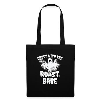 Halloween Ghost Line Art Coffee Lover Drawing - Tote Bag - black - Front