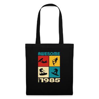 Awesome since 1985. Wakeboard Lifestyle - Tote Bag - black - Front