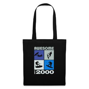 Génial depuis 2000. Wakeboard Lifestyle - Sac en tissu - noir - Devant