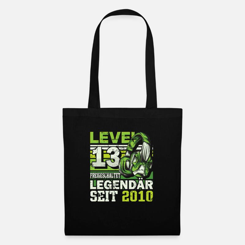 Level 13 freigeschaltet legendär seit 2010 - Stoffbeutel - Schwarz