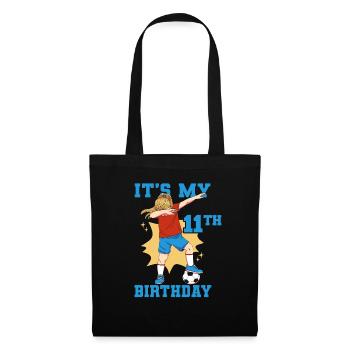 11e anniversaire C’est mon 11e anniversaire Football - Sac en tissu - noir - Devant