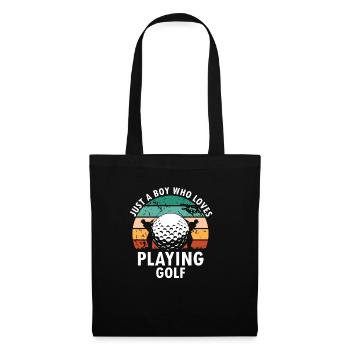 Just A BOY Who Loves Playing Golf Retro Golfer - Tote Bag - black - Front