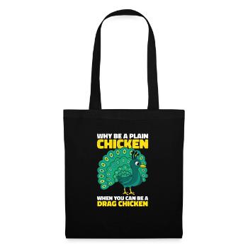 Peacock Positivity Drag Peacock Fan - Sac en tissu - noir - Devant