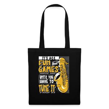 Saxophoniste Saxophoniste Saxophoniste - Sac en tissu - noir - Devant