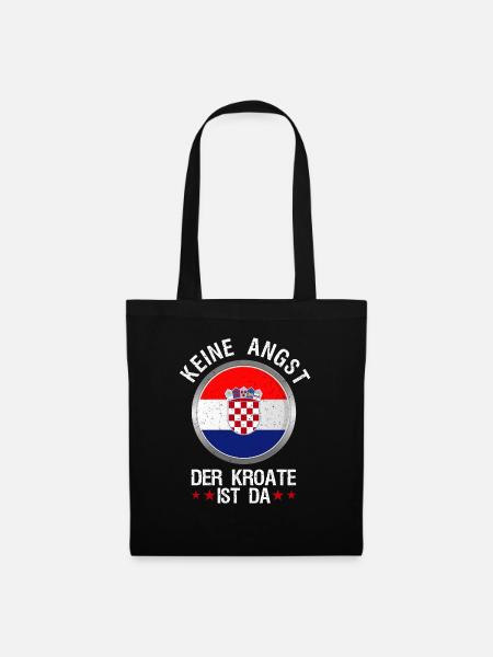Lustiger Kroatien Kroate Balkan Flagge Hrvatska - Stoffbeutel - Schwarz