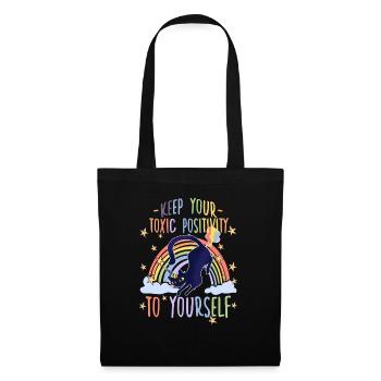 Anti Glitter Anti Unicorn Funny Cat Owner - Tote Bag - black - Front